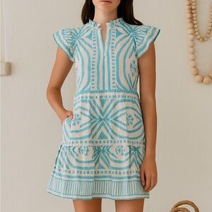 Omika Wilora Mini Dress in Jolie Lagoon